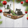 Ice Fishing Sled Personalized Acrylic Flat Ornament Gift For Ice Fishing Lovers