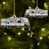 Personalized Travel Trailer Camping Christmas Ornament, Custom Name Camper Acrylic Ornament for Camper