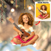 Personalized Acrylic Ornament Gift For Music Lover - Custom Kids Photo Ornament Decor Christmas Tree
