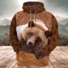 Cute Bear All Over Printed Unisex Shirt
